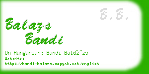 balazs bandi business card